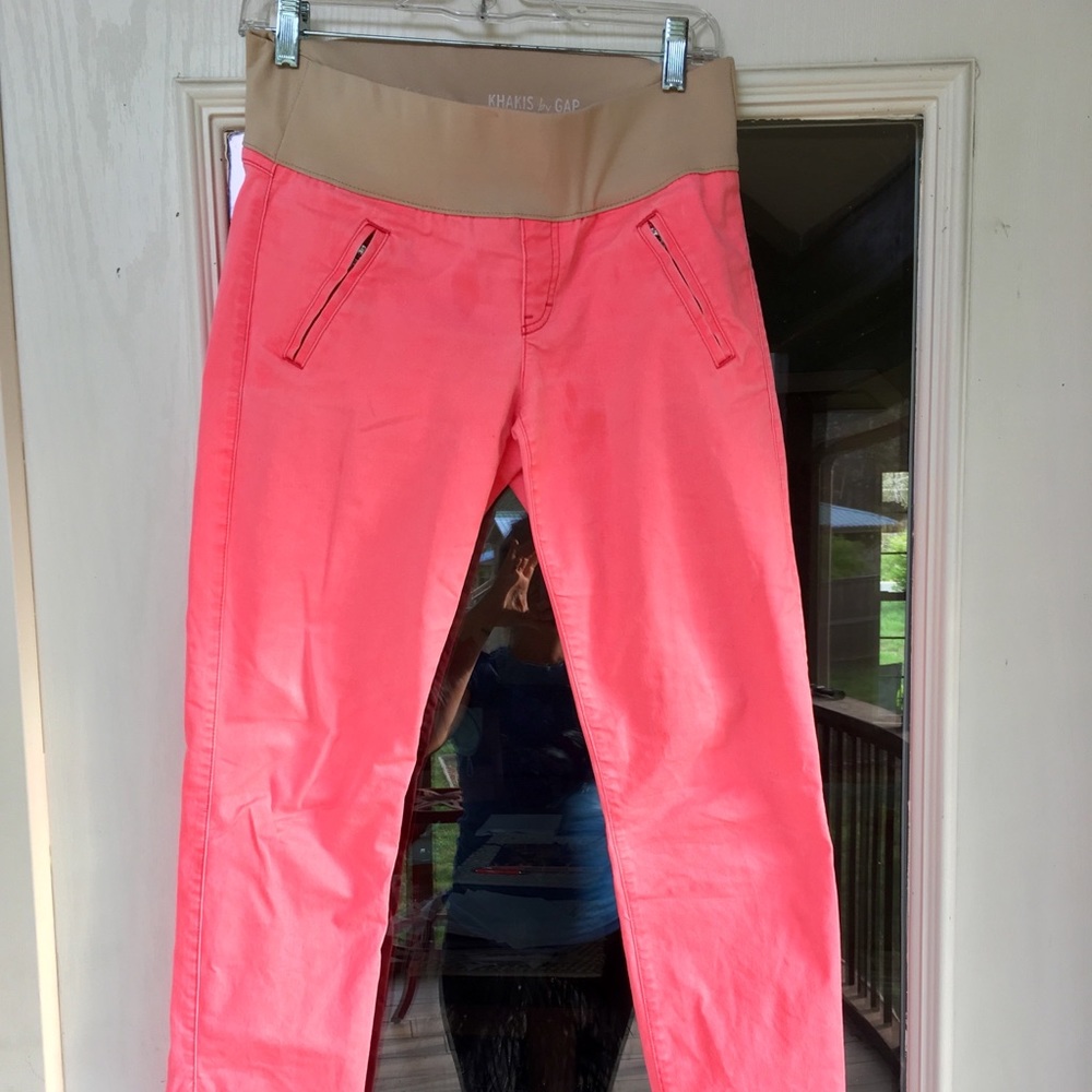 Gap maternity pink skinny ankle pants